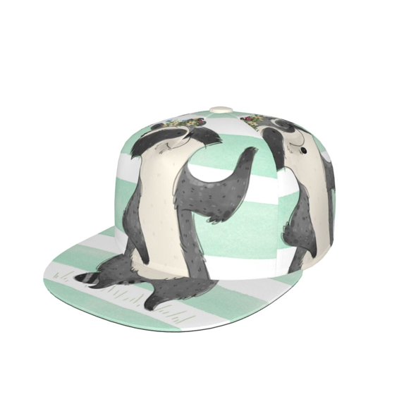 Kdxio Cute Raccoon Print Snapback Hat for Men Women,Adjustable Baseball Cap