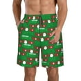 thumbnail image 1 of Kdxio Cute Santa And Ho Ho Ho Pattern Mens Casual Shorts - Drawstring Summer Beach Sports Shorts for Men, 1 of 9