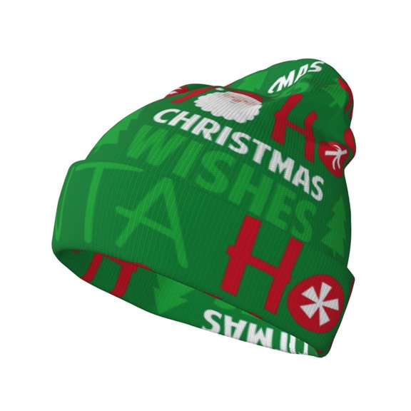Kdxio Cute Santa Winter Beanie for Men Women Beanie Knit Hat Cuffed Cap Beanie Knit Chunky Snow Cap