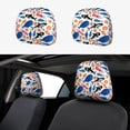 thumbnail image 1 of Kdxio Cute Sea Animals Pattern Print 2 Piece Car Head Rest Covers Set Auto Front/Rear Seats Headrest Cover Universal Fit Most Cars,Sedan, SUV, 1 of 9