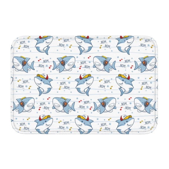 Kdxio Cute Shark,16" x 24", Non-Slip Front Door Mats,Outdoor Welcome Mat Washable