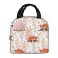 thumbnail image 1 of Kdxio Cute Sleepy Fox Print Insulated Lunch Bag,Reusable Tote Lunch Box for Women Men,Leakproof Cooler Lunch Bags for Work Office Travel Picnic, 1 of 6