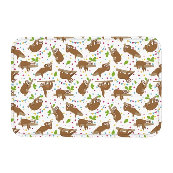Kdxio Cute Sloth,16" x 24", Non-Slip Front Door Mats,Outdoor Welcome Mat Washable