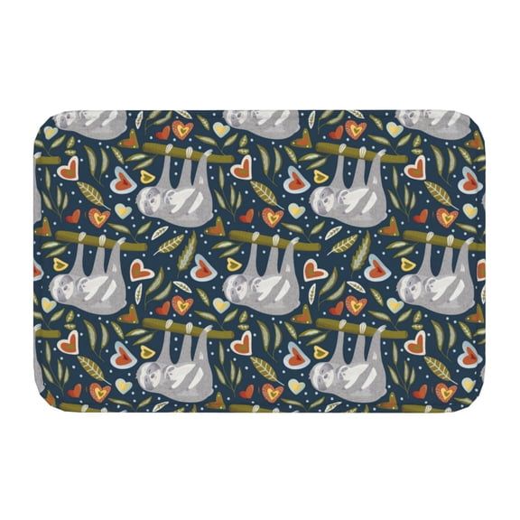 Kdxio Cute Sloth,16" x 24", Non-Slip Front Door Mats,Outdoor Welcome Mat Washable