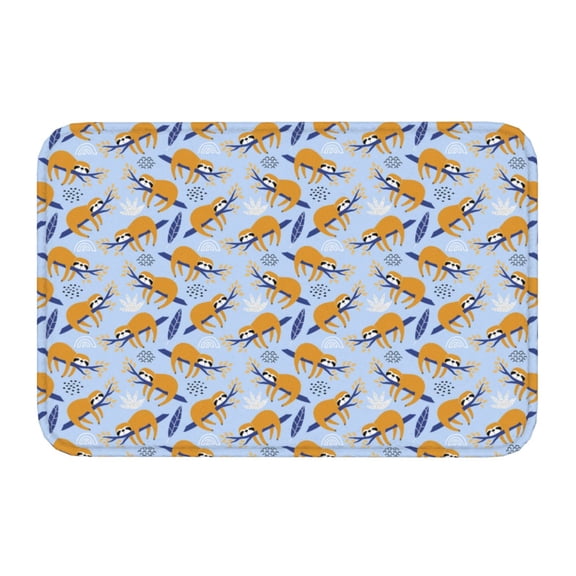 Kdxio Cute Sloth,16" x 24", Non-Slip Front Door Mats,Outdoor Welcome Mat Washable
