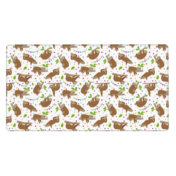 Kdxio Cute Sloth Print Large Gaming Mouse Pad,Non-Slip Base,Water Resist Keyboard Pad for Gamer,Office & Home,29.5 x 15.8 in