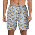 thumbnail image 1 of Kdxio Cute Sloth Print Men'S Swim Trunks With Compression Liner 7 Inch Inseam Quick Dry Swim Shorts, 1 of 7
