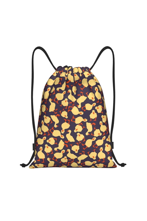 Cute Small Farm Birds Print Drawstring Backpack Bag,Waterproof Draw String Back Sack, Gym Drawstring Bags Swim Bag For Unisex