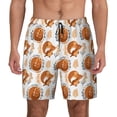 thumbnail image 1 of Kdxio Cute Squirrel Print Men's Swim Trunks with Compression Liner 7 Inch Inseam Quick Dry Swim Shorts, 1 of 7