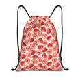 thumbnail image 1 of Kdxio Cute Strawberry Print Drawstring Backpack Bag,Waterproof Draw String Back Sack, Gym Drawstring Bags Swim Bag For Unisex, 1 of 9