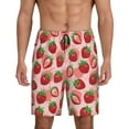 thumbnail image 1 of Kdxio Cute Strawberry Print Mens Sleep Shorts Bottoms Soft Comfy Pajama Wear Pants with Drawstring Pockets, 1 of 7