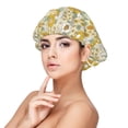 thumbnail image 1 of Kdxio Cute Sunflower Pattern Satin Bonnet Silk Bonnet Hair Bonnet for Sleeping Hair Bonnets for Women Curly Natural Hair, 1 of 6