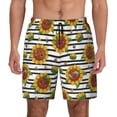thumbnail image 1 of Kdxio Cute Sunflowers Print Men's Swim Trunks with Compression Liner 7 Inch Inseam Quick Dry Swim Shorts, 1 of 7