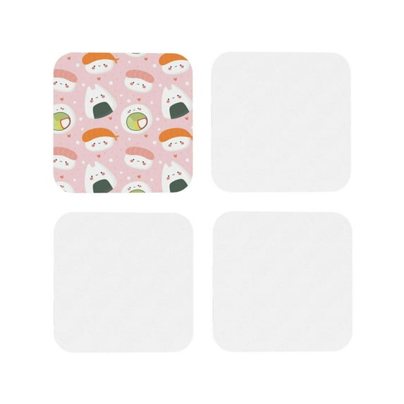 Kdxio Cute Sushi Funny Coasters,4 Pcs Leather Coasters,Housewarming Gifts,Protect Furniture From Water Marks Scratch And Damage