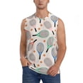 thumbnail image 1 of Kdxio Cute Tennis Racket for Men's Muscle T-shirt,Sleeveless for Workout Running Athletic Gym Lounge Casual, 1 of 7