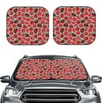 thumbnail image 1 of Kdxio Cute Tomato Print 2-Piece Sun Shade Front Windshield - Foldable Car Front Window Sunshades for Most Sedans SUV Truck, 1 of 6