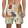 thumbnail image 1 of Kdxio Cute Vegetables Print Men'S Swim Trunks With Compression Liner 7 Inch Inseam Quick Dry Swim Shorts, 1 of 7