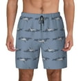 thumbnail image 1 of Kdxio Cute Whale Print Men's Swim Trunks with Compression Liner 7 Inch Inseam Quick Dry Swim Shorts, 1 of 7