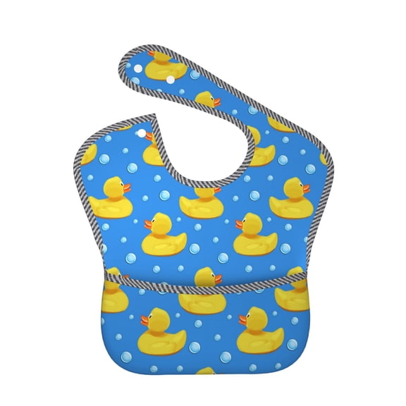 Kdxio Cute Yellow Rubber Ducks Bibs For Babies, Baby Bibs for Eating, Toddler Bibs, Waterproof Bibs, Feeding Bibs, for Toddlers, Boys, Girls