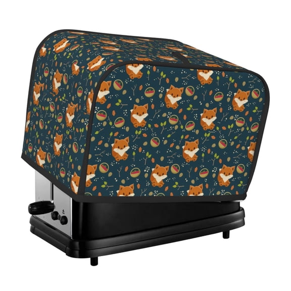 Kdxio Cute plant fox Print Toaster Cover Bread Machine Cover Fits for Most Standard 2 Slice Toasters,Keep Toaster Free From Dust And Fingerprint Oven Dustproof Cover