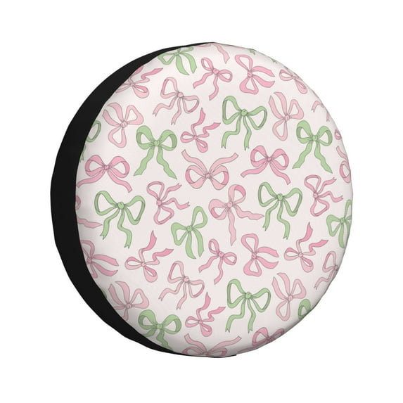 Kdxio Cute ribbons set Tire Cover Wheel Protectors Tyre Covers Weatherproof Wheel Covers Universal Fit for Trailer Rv SUV Truck Camper Travel Trailers-14 inch