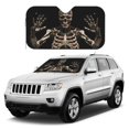 thumbnail image 1 of Kdxio Cyber Skeleton With Tattoos Print Windshield Sun Shade, Foldable Sun Blocker for Car,Truck,SUV Automotive Interior Sun Protection,Reflective Shade for Front Windshield(Small), 1 of 6