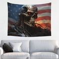 thumbnail image 1 of Kdxio Cyberpunk Skull American Flag Wall Hanging Tapestries Banner For Bedroom College Dorm Home Living Room Party Decor 29X37 In, 1 of 8