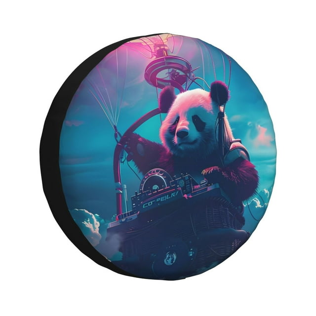 Kdxio DJ Panda Hot Air Balloon for Tire Cover Wheel Protectors Tyre