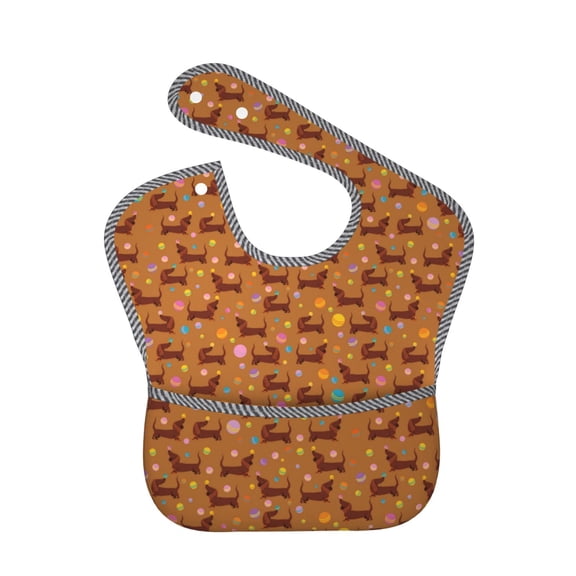 Kdxio Dachshund And Ball Bibs For Babies, Baby Bibs for Eating, Toddler Bibs, Waterproof Bibs, Feeding Bibs, for Toddlers, Boys, Girls