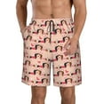 thumbnail image 1 of Kdxio Dachshund Couple Pattern Mens Casual Shorts - Drawstring Summer Beach Sports Shorts for Men, 1 of 9