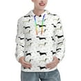 thumbnail image 1 of Kdxio Dachshund Dog Print Womens Oversized Hoodies Sweatshirts Hooded Pullover Tops Sweaters Casual-Small, 1 of 7