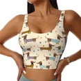 thumbnail image 1 of Kdxio Dachshund Dog Print Workout Crop Tank Top for Women Racerback Yoga Tank Tops Athletic Sports Shirts Exercise Undershirts, 1 of 9