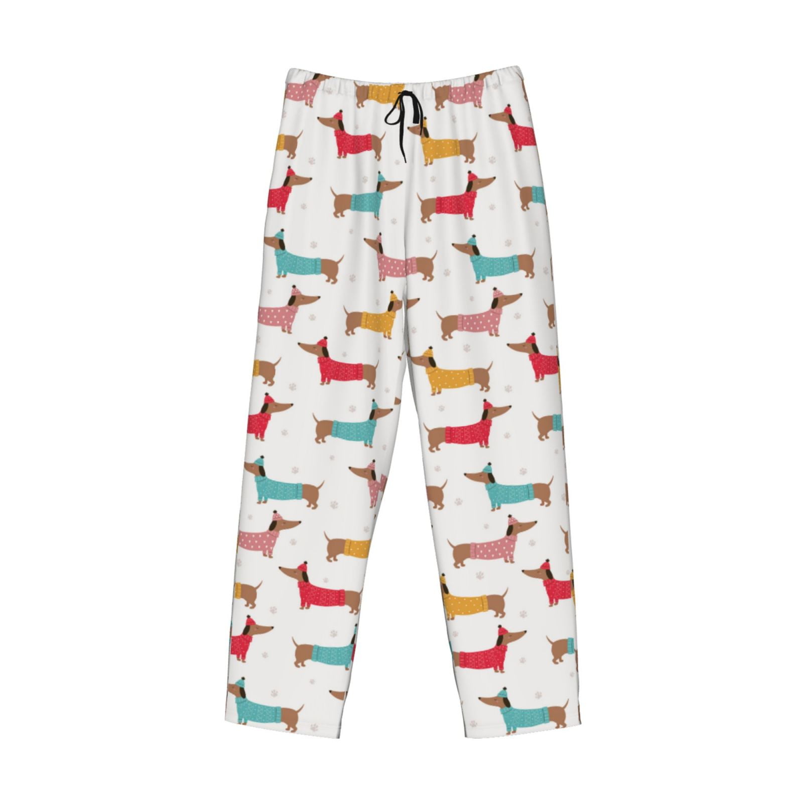 Kdxio Dachshund Dog Puppy Print Men's Sleep Pajama Pant Lounge Pants ...