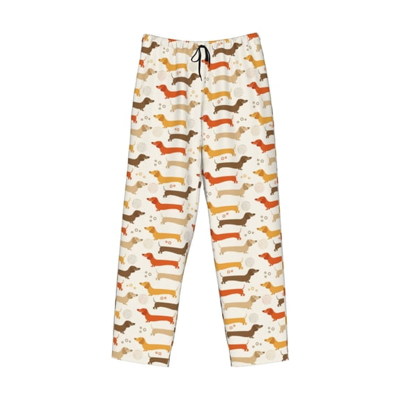 Kdxio Dachshund Print Men's Sleep Pajama Pant Lounge Pants with Pockets