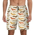thumbnail image 1 of Kdxio Dachshund Print Men's Swim Trunks with Compression Liner 7 Inch Inseam Quick Dry Swim Shorts, 1 of 7