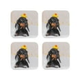 thumbnail image 1 of Kdxio Dachshund Sitting In Bathtub Funny Coasters,4 Pcs Leather Coasters,Housewarming Gifts,Protect Furniture From Water Marks Scratch And Damage, 1 of 1