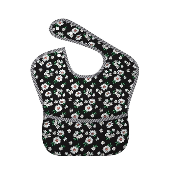 Kdxio Daisies Flowers Bibs For Babies, Baby Bibs for Eating, Toddler Bibs, Waterproof Bibs, Feeding Bibs, for Toddlers, Boys, Girls