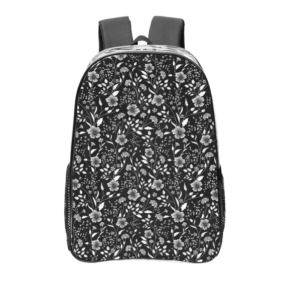 Kdxio Daisies Flowers Clear Backpack, Transparent Bookbag for School for Women Men, Capacity Clear Bag for College, Travel