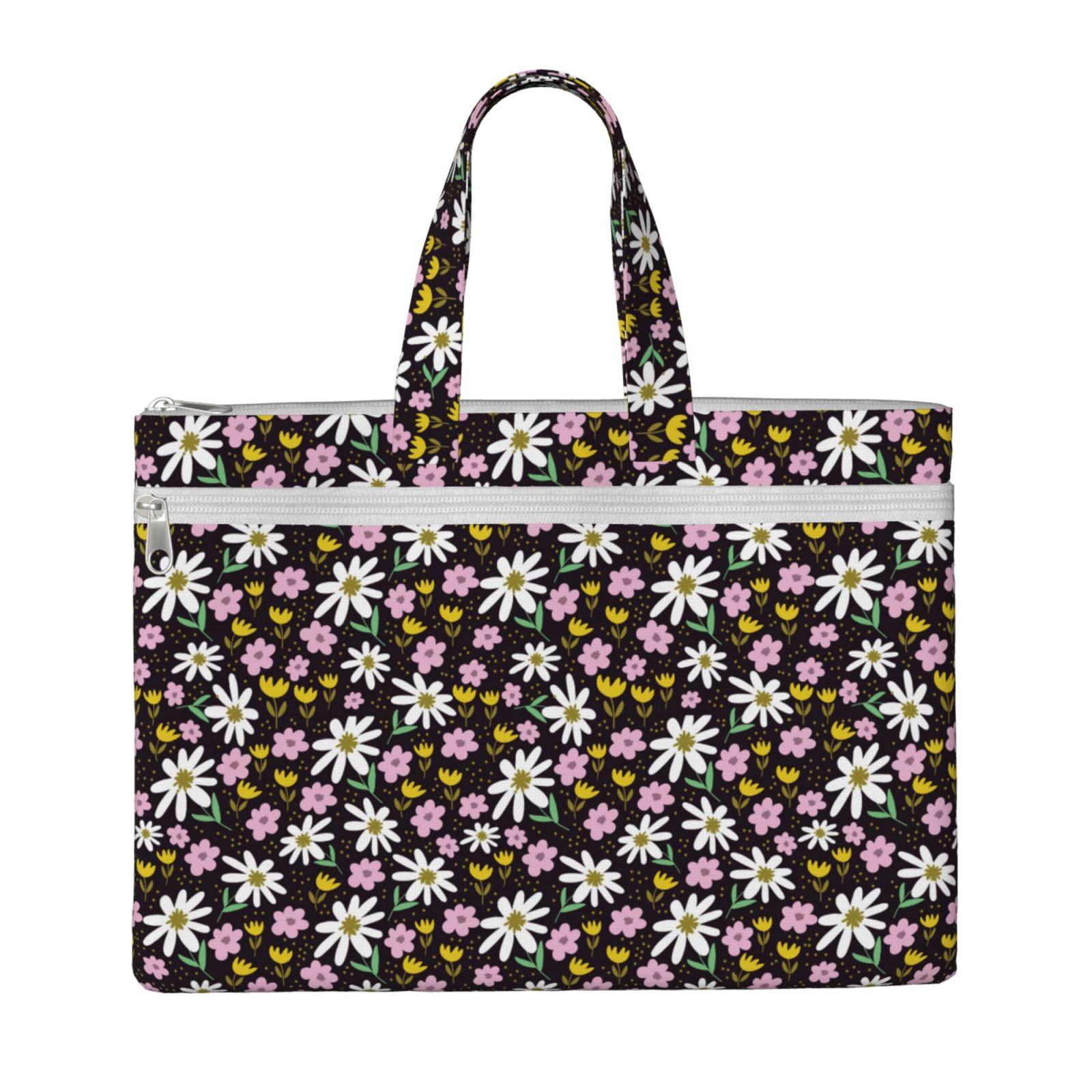 Kdxio Daisies Flowers File Tote Document Bag Business Briefcase Bag ...