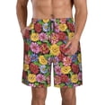 thumbnail image 1 of Kdxio Daisies Flowers Pattern Mens Casual Shorts - Drawstring Summer Beach Sports Shorts for Men, 1 of 9