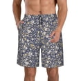 thumbnail image 1 of Kdxio Daisies Flowers Pattern Mens Casual Shorts - Drawstring Summer Beach Sports Shorts for Men, 1 of 9