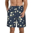 thumbnail image 1 of Kdxio Daisies Flowers Pattern Mens Casual Shorts - Drawstring Summer Beach Sports Shorts for Men, 1 of 9