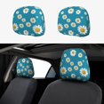 thumbnail image 1 of Kdxio Daisies Flowers Pattern Print 2 Piece Car Head Rest Covers Set Auto Front/Rear Seats Headrest Cover Universal Fit Most Cars,Sedan, SUV, 1 of 9
