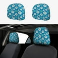thumbnail image 1 of Kdxio Daisies Flowers Pattern Print 2 Piece Car Head Rest Covers Set Auto Front/Rear Seats Headrest Cover Universal Fit Most Cars,Sedan, SUV, 1 of 9