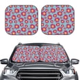 thumbnail image 1 of Kdxio Daisies Flowers Print 2-Piece Sun Shade Front Windshield - Foldable Car Front Window Sunshades for Most Sedans SUV Truck, 1 of 6