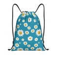thumbnail image 1 of Kdxio Daisies Flowers Print Drawstring Backpack Bag,Waterproof Draw String Back Sack, Gym Drawstring Bags Swim Bag For Unisex, 1 of 9