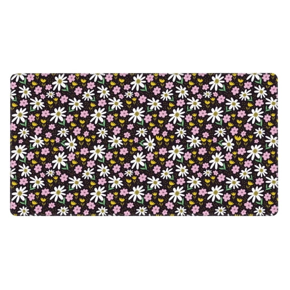Kdxio Daisies Flowers Print Large Gaming Mouse Pad,Non-Slip Base,Water Resist Keyboard Pad for Gamer,Office & Home,29.5 x 15.8 in