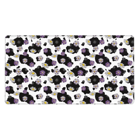 Kdxio Daisies Flowers Print Large Gaming Mouse Pad,Non-Slip Base,Water Resist Keyboard Pad for Gamer,Office & Home,29.5 x 15.8 in