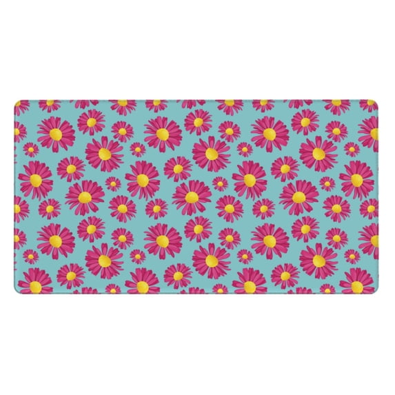 Kdxio Daisies Flowers Print Large Gaming Mouse Pad,Non-Slip Base,Water Resist Keyboard Pad for Gamer,Office & Home,29.5 x 15.8 in