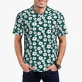 thumbnail image 1 of Kdxio Daisies Flowers Print Men's Short Sleeve Polo Shirt,Midweight Men's Shirt, 1 of 6